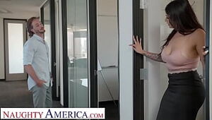 Crazy America - Meaty Melon Latina Carolina Cortez nails co-worker for help