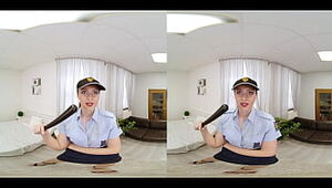 VRConk Big-chested Police Honey Deep throating Sausage Point of view VR Pornography