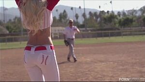 Baseball Luving Ash-blonde Stevie Shae Luvs An After Game Bang