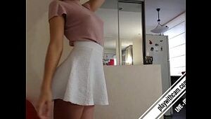 Can you guess what behind the skirt? utter movie come playwithcam.com